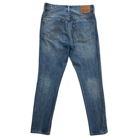 Levis 501 Jeans Womens SELVEDGE White Oak Cone Denim Button Fly Skinny 26 x 28 - Picture 4 of 16